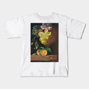 Still Life with Fruit, Lizard and Insects by Ottmar Elliger (digitally enhanced) Kids T-Shirt